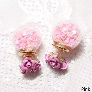 Crystal Ball Double-sided Star Flow Earing